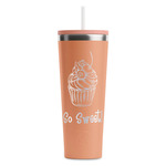 Sweet Cupcakes RTIC Everyday Tumbler with Straw - 28oz - Peach - Double-Sided (Personalized)