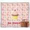 Sweet Cupcakes Picnic Blanket - Flat - With Basket