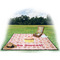 Sweet Cupcakes Picnic Blanket - with Basket Hat and Book - in Use