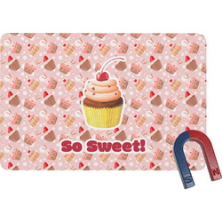 Sweet Cupcakes Rectangular Fridge Magnet w/ Name or Text