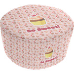 Sweet Cupcakes Round Pouf Ottoman (Personalized)