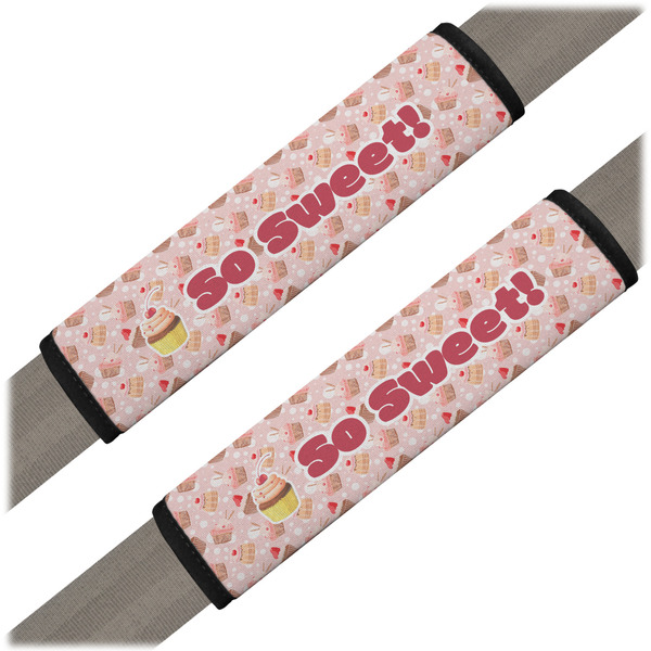 Custom Sweet Cupcakes Seat Belt Covers (Set of 2) (Personalized)