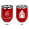 Sweet Cupcakes Stainless Wine Tumblers - Red - Double Sided - Approval