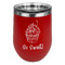 Sweet Cupcakes Stainless Wine Tumblers - Red - Double Sided - Front