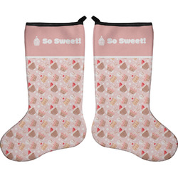 Sweet Cupcakes Holiday Stocking - Double-Sided - Neoprene (Personalized)