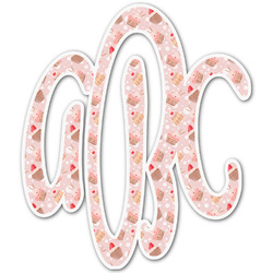 Sweet Cupcakes Monogram Decal - Custom Sizes (Personalized)