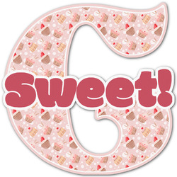 Sweet Cupcakes Name & Initial Decal - Up to 18"x18" (Personalized)