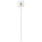 Sweet Cupcakes White Plastic Stir Stick - Double Sided - Square - Single Stick