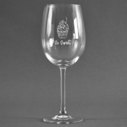 Sweet Cupcakes Wine Glass (Single) (Personalized)