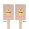 Sweet Cupcakes Wooden 6.25" Stir Stick - Rectangular - Double Sided - Front & Back