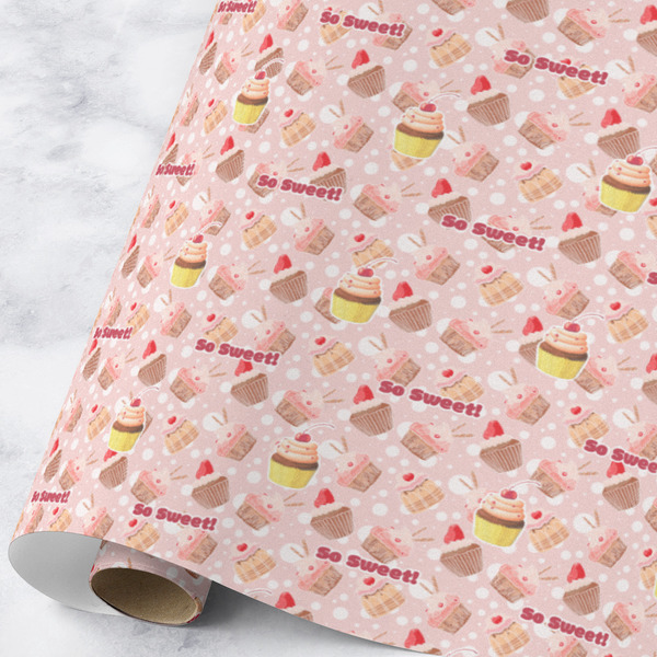 Custom Sweet Cupcakes Wrapping Paper Roll - Large - Matte (Personalized)