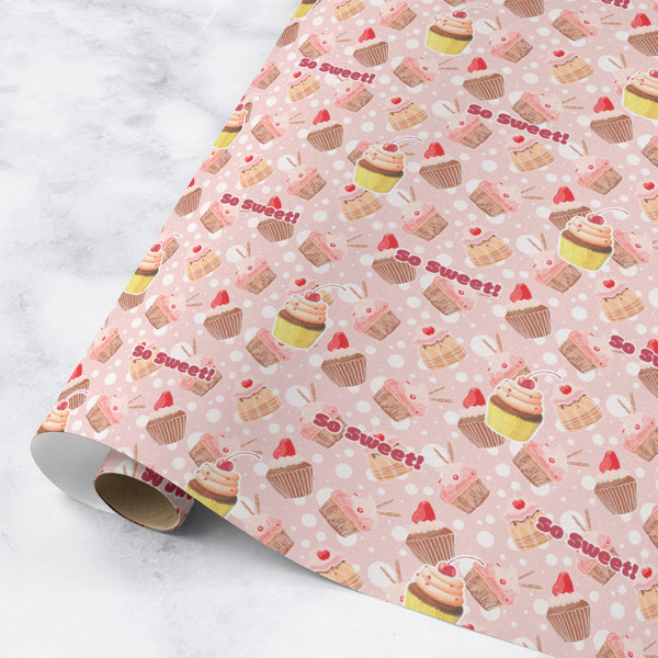 Custom Sweet Cupcakes Wrapping Paper Roll - Medium - Matte (Personalized)