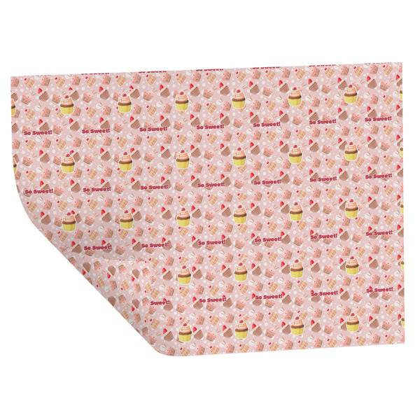 Custom Sweet Cupcakes Wrapping Paper Sheets - Double-Sided - 20" x 28" (Personalized)