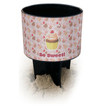 Sweet Cupcakes Black Beach Spiker Drink Holder (Personalized)