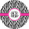 Zebra Print 1" Multipurpose Round Labels - Single Sticker