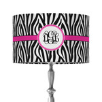 Zebra Print 12" Drum Lamp Shade - Fabric (Personalized)