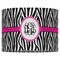 Zebra Print 16" Drum Lampshade - FRONT (Fabric)