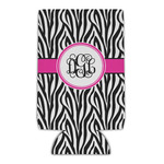 Zebra Print Can Cooler (16 oz) (Personalized)