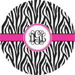 Zebra Print Multipurpose Round Labels - 2" (Personalized)