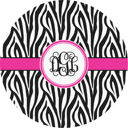 Zebra Print Multipurpose Round Labels - 2" (Personalized)