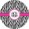 Zebra Print 2" Multipurpose Round Labels - Single Sticker