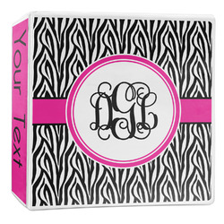 Zebra Print 3-Ring Binder - 2 inch (Personalized)