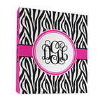 Zebra Print 3 Ring Binder - Full Wrap - 1" (Personalized)