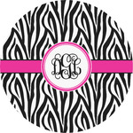 Zebra Print Multipurpose Round Labels - 5" (Personalized)