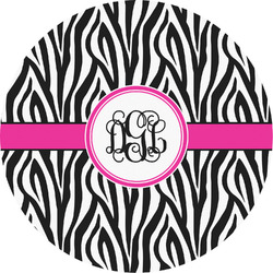 Zebra Print Multipurpose Round Labels - 5" (Personalized)