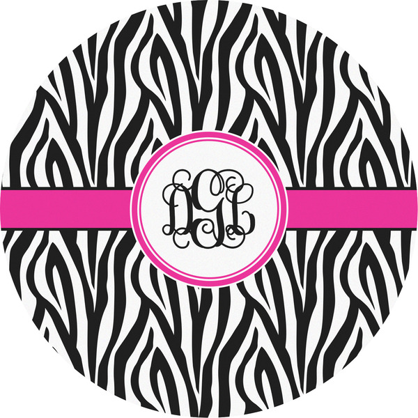 Custom Zebra Print Multipurpose Round Labels - 5" (Personalized)