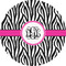 Zebra Print 5" Multipurpose Round Label - Single Sticker