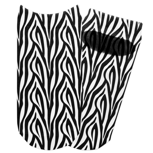 Custom Zebra Print Adult Ankle Socks