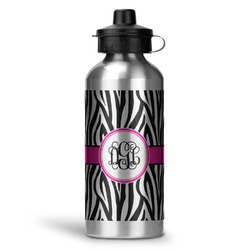 Zebra Print Water Bottle - Aluminum - 20 oz (Personalized)