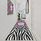 Zebra Print Area Rug Sizes - In Context (vertical)