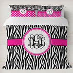 Zebra Print Duvet Cover Set - King (Personalized)