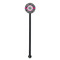 Zebra Print Black Plastic 5.5" Stir Stick - Round - Single Stick