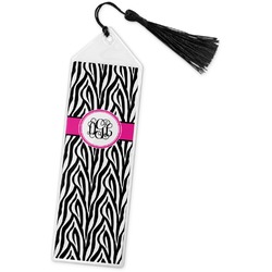 Zebra Print Book Mark w/Tassel (Personalized)