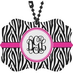 Zebra Print Rear View Mirror Decor (Personalized)