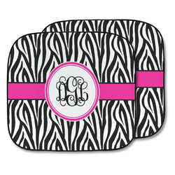 Zebra Print Car Sun Shade - Two Piece (Personalized)