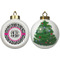 Zebra Print Ceramic Christmas Ornament - X-Mas Tree (APPROVAL)