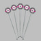 Zebra Print Clear Plastic 7" Stir Stick - Round - Fan View