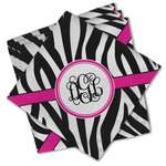 Zebra Print Cloth Cocktail Napkins - Set of 4 w/ Monogram