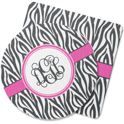 Zebra Print Rubber Backed Coaster (Personalized)