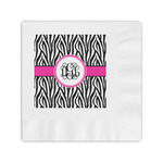 Zebra Print Coined Cocktail Napkins (Personalized)