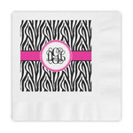 Zebra Print Embossed Decorative Napkins (Personalized)