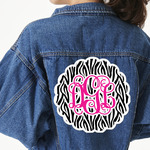 Zebra Print Twill Iron On Patch - Custom Shape - 3XL (Personalized)