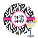 Zebra Print Printed Drink Topper (Personalized)