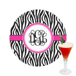 Zebra Print Printed Drink Topper -  2.5" (Personalized)