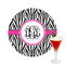 Zebra Print Drink Topper - Medium - Single with Drink