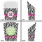 Zebra Print French Fry Favor Box - Front & Back View